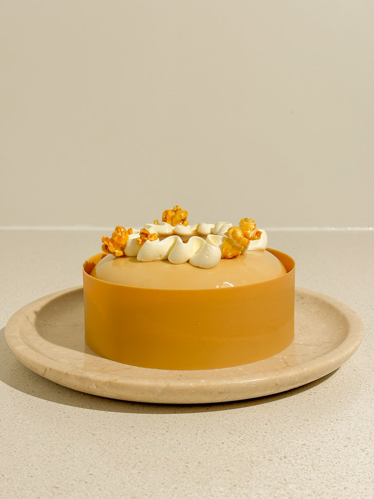 Dulcey, Maple and Popcorn Entremet
