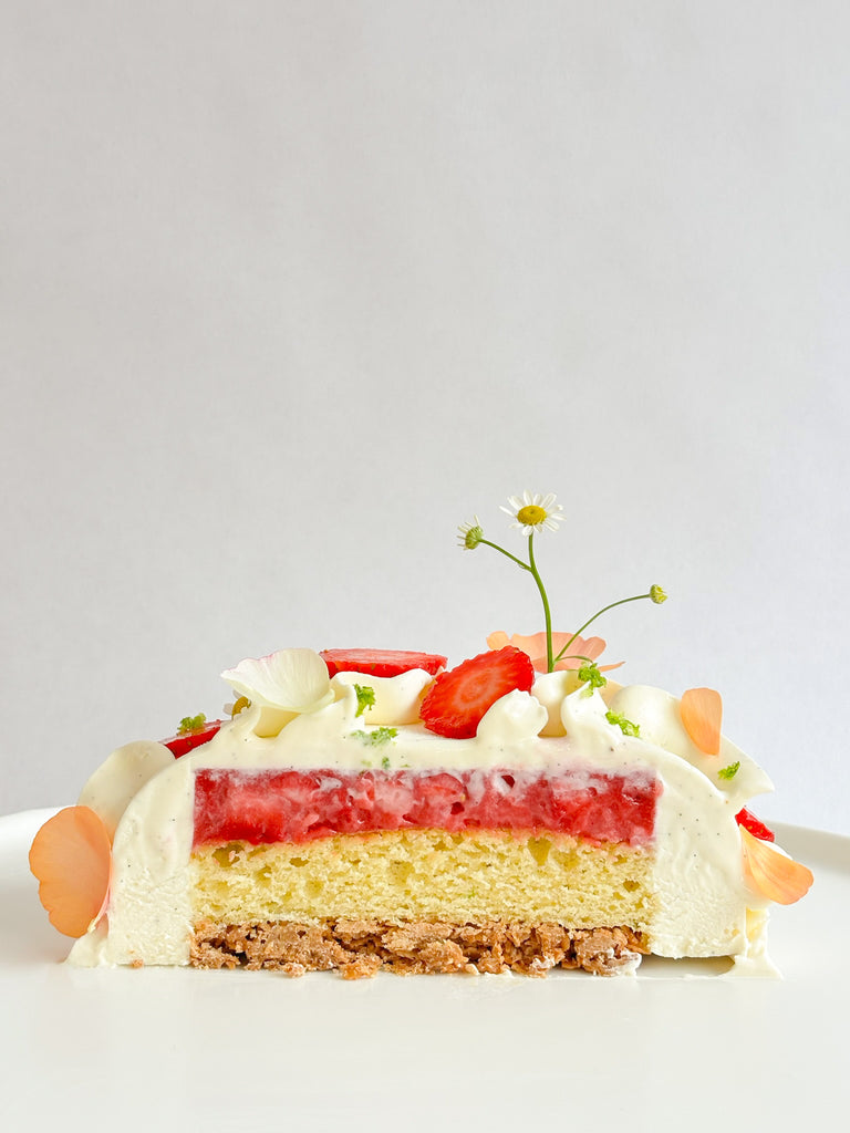 Mother's Day - strawberry, lemon and graham entremet