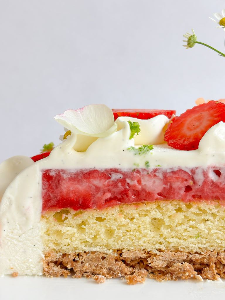 Mother's Day - strawberry, lemon and graham entremet