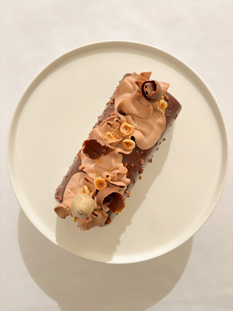 Bûche chocolat et noisette