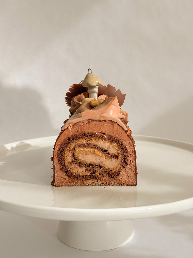 Bûche chocolat et noisette
