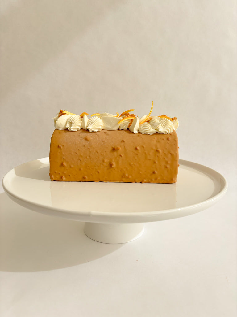 Bûche passion, clémentine et épices