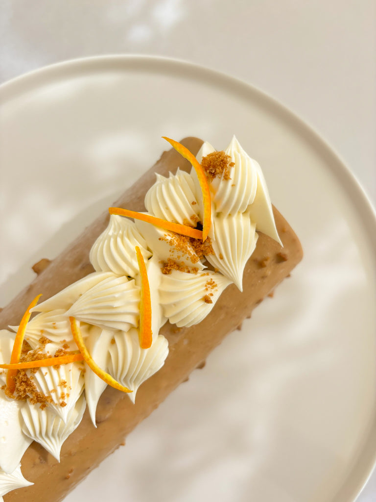 Bûche passion, clémentine et épices