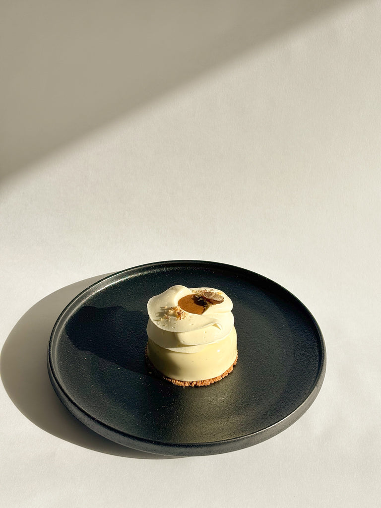 Rice pudding and hazelnut mousse