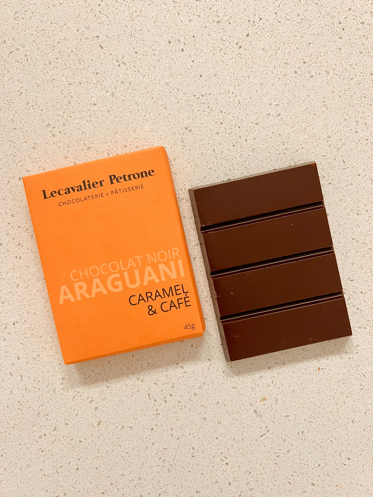Tablette Araguani, caramel et café