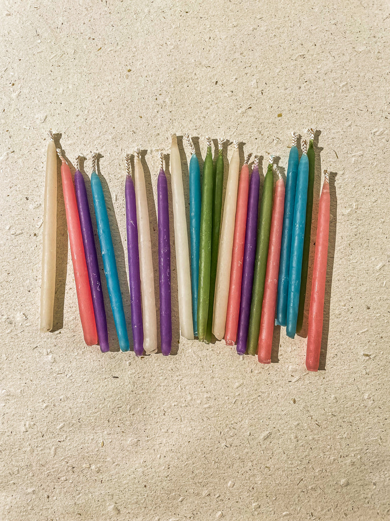 Birthday Candles in Beeswax - Small