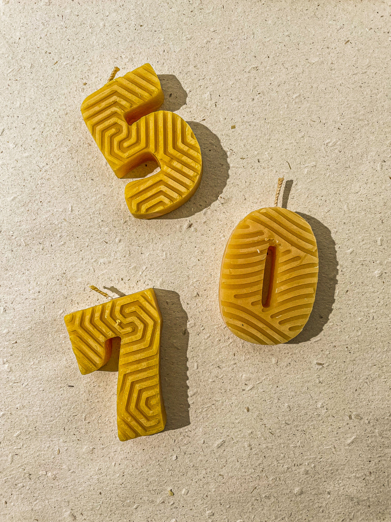Birthday Candles in Beeswax - Number
