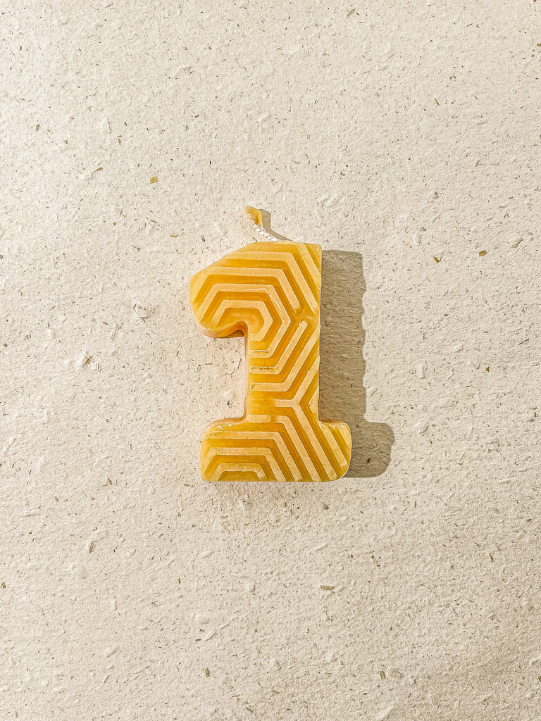 Birthday Candles in Beeswax - Number